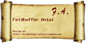 Feldhoffer Antal névjegykártya