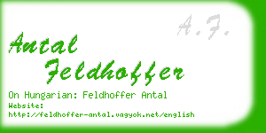 antal feldhoffer business card